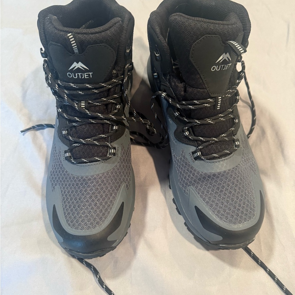 Men's Black and Gray Hiking Boots